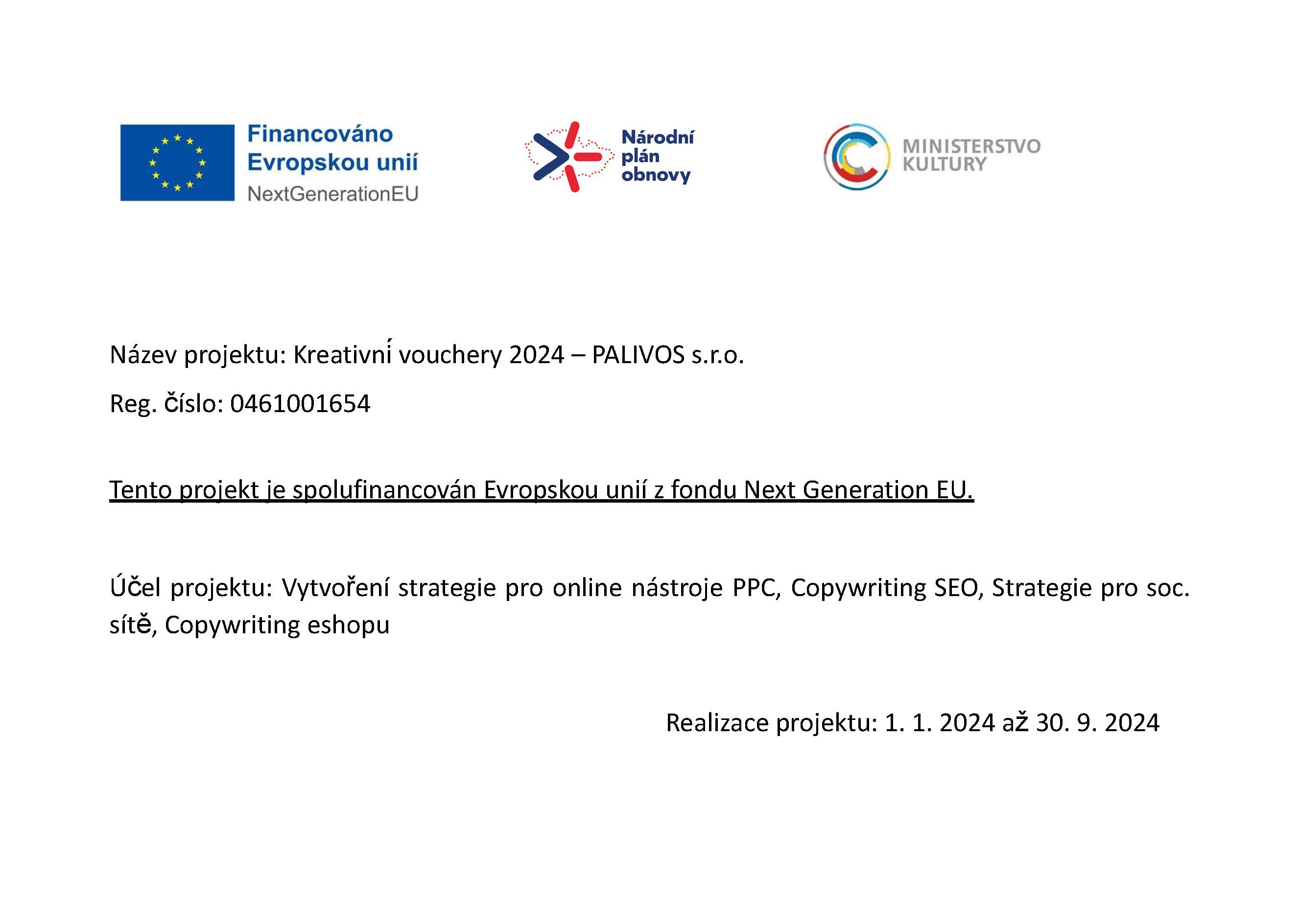Kreativní voucher PALIVOS 2024